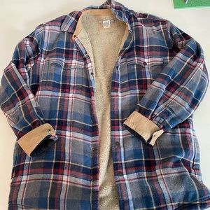L.L. Bean Men’s Medium Flannel Sherpa Jacket